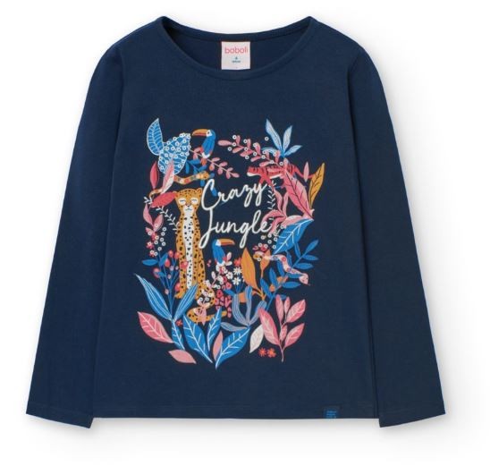 Langarm-Shirt CRAZY JUNGLE BOBOLI piccolina Waldkindergarten 