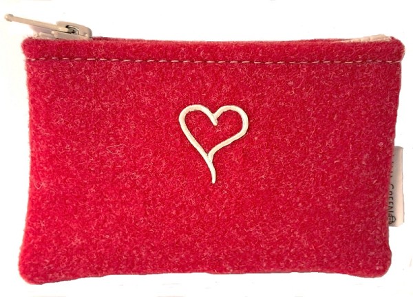 Kleine Filztasche HERZ LANA GREEN piccolina Waldkindergarten 