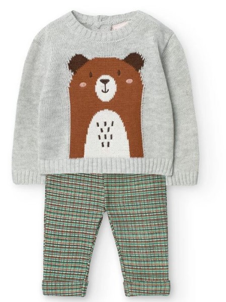 Strick-Set Pullover & Hose BÄR boboli piccolina Waldkindergarten 129114