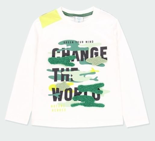 Langarm-Shirt CHANGE THE WORLD BOBOLI piccolina Waldkindergarten