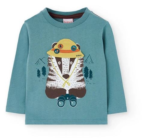 Langarmshirt mit TIERMUSTER BOBOLI piccolina Waldkindergarten 3320864729