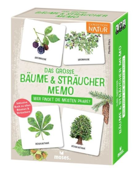 Expedition Natur - Das große Bäume & Sträucher Memo moses-Verlag Waldkindergarten piccolina 9888