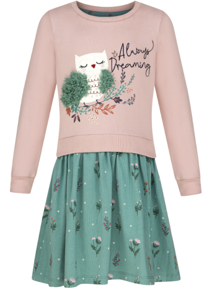 Sweatshirt Kleid in Dusty Rose EULE Waldkindergarten, piccolina