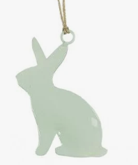 Metallanhänger Hase hellgrün Waldkindergarten Dekoration 