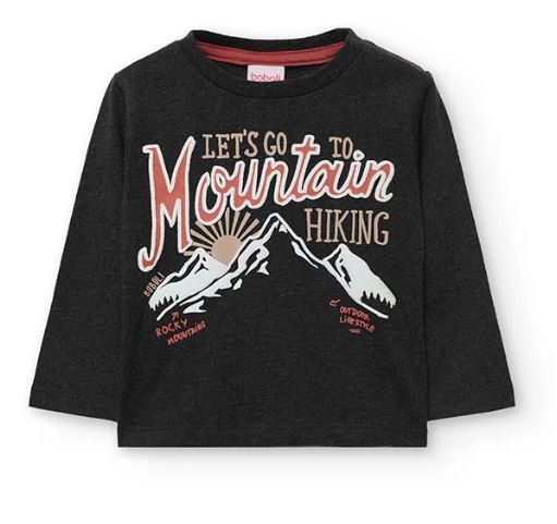 Langarmshirt mit Bergdruck BOBOLI piccolina Waldkindergarten 3120628124
