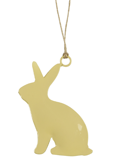 Metallanhänger Hase gelb Waldkindergarten Dekoration 