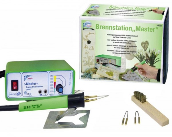 Brenn-Pen-Station MASTER 230 V mit 3 Brennschleifen CREARTEC ARTIDEE piccolina
