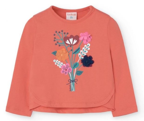 Langarm-Shirt BLUMENSTRAUß BOBOLI piccolina Waldkindergarten 