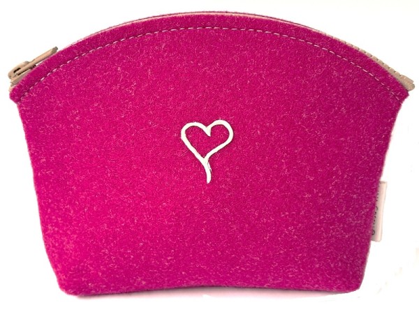 Filztasche HERZ (gebogen) LANA GREEN piccolina Waldkindergarten 