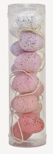 Hänger-Set Ostereier Weiß-rosa-Töne Waldkindergarten piccolina