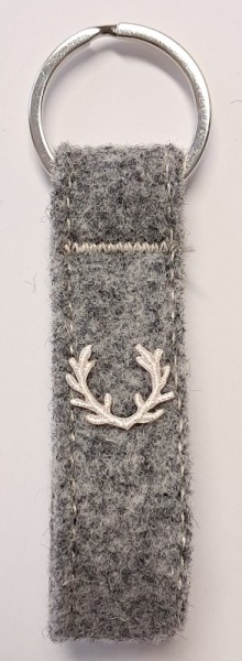 Filz-Schlüsselanhänger HIRSCHGEWEIH LANA GREEN piccolina Waldkindergarten 