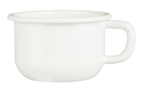Tasse Emaille weiß Ib Laursen piccolina Waldkindergarten Dekoration 0473