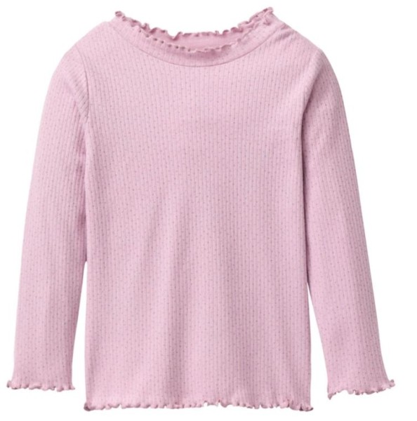 Langarm-Shirt mit Kragen rosé People wear organic Waldkindergarten, piccolina