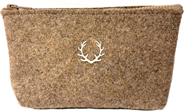 Filztasche HIRSCHGEWEIH (gerade Form) LANA GREEN piccolina Waldkindergarten 