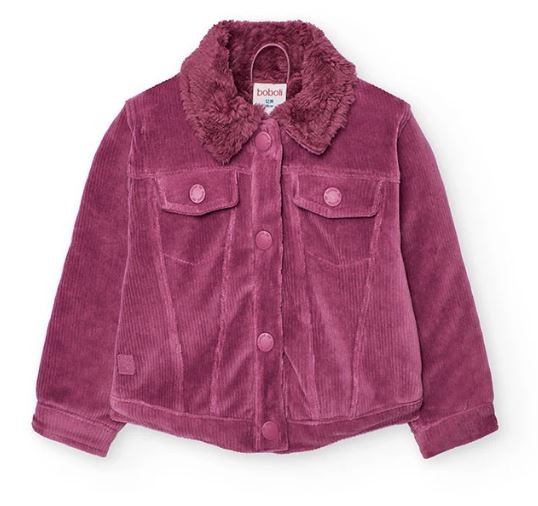 Mädchen-Cordjacke Erdbeerfarbe BOBOLI piccolina Waldkindergarten 2321753944