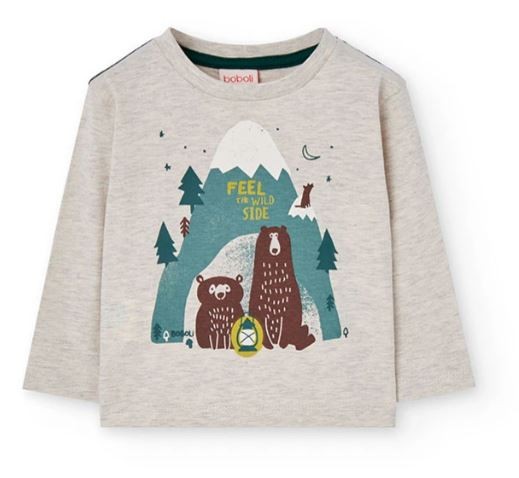 Langarmshirt BERGE und BÄREN BOBOLI piccolina Waldkindergarten 3321097402